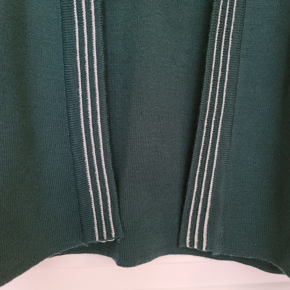 Green cardigan with silver stripes M - Picture 6 of 9